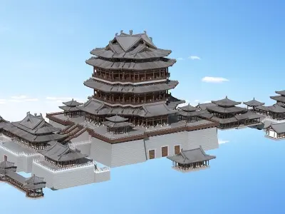 Ancient Chinese Architecture 3D model by lvcan from CGTrader
