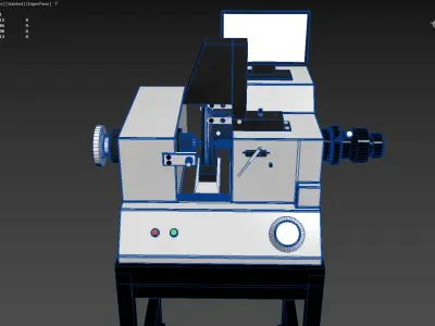 Laser Diamond Cutting Machine Low-poly 3D model