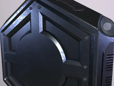 Sci-Fi detail metal shield Free 3D model