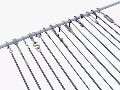 Cable Fastening Devices Set M1 3D model