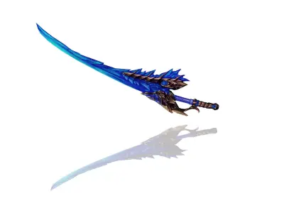 Glorious Long Sword Low-poly 3D model