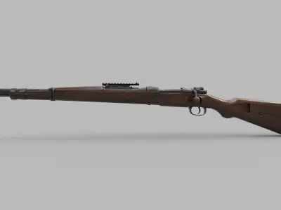 Karabiner Rifle Mauser 98 K Low-poly 3D model Low-poly 3D model