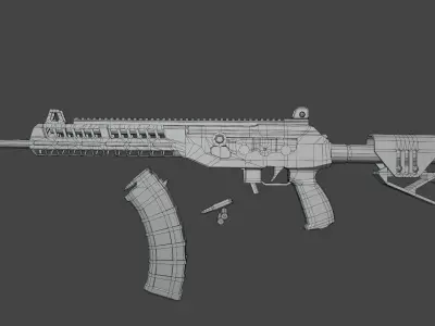IWI Galil Ace low-poly Low-poly 3D model
