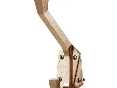 Renovator Supply Heavy Duty Coat Hooks Double Hook Coat Hanger 3D model