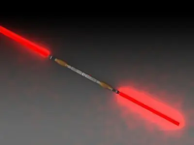 Sith Saber Staff  Double Lightsaber  Re-Imagined Concept Design Free 3D model