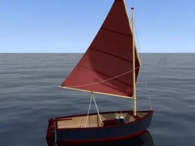 sailing dinghy 3D model