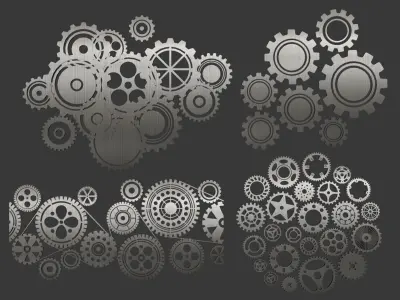cogwheel Low-poly 3D model