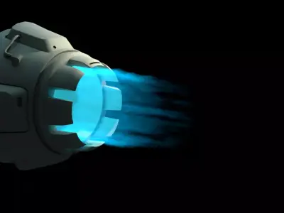 Jet Engine Flames Blender Cycles Nodes Only 3D model