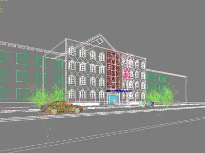 Architecture building 3D model buy