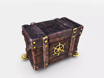 Pirates Trinket Box A 3D Rendered Fantasy Chest 3D model