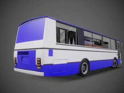 Bus-house bus Low-poly 3D model