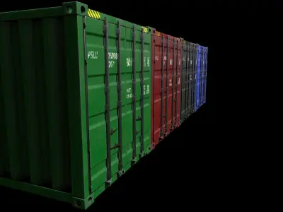 Shipping container Low-poly 3D model buy