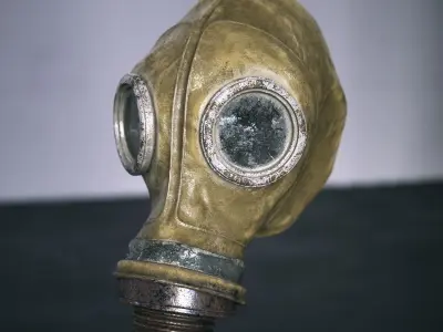 Gas Mask Low-poly 3D model