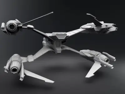 Babylon5 Thunderbolt scale model 3D print model