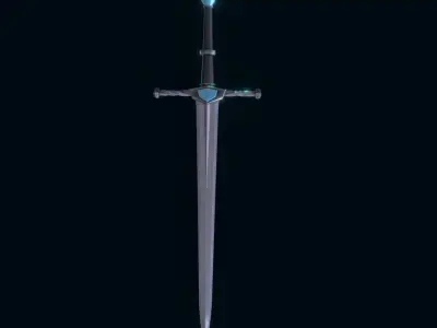 Free Lowpoly Sword PBR Free low-poly 3D model