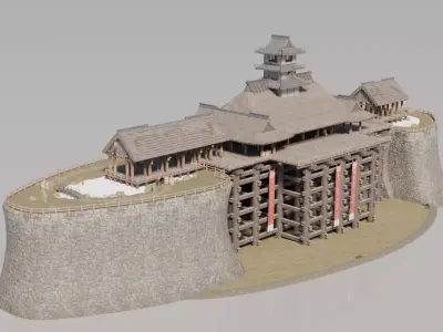 Traditional Japanese House 28 3D model