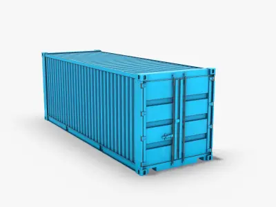 Container Real-Time Low-poly 3D model