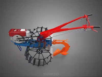 MOLDBOARD PLOW HAND WALKING TRACTOR MOUNTED FURROW PLOUGH SHARE 3D model