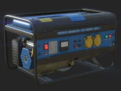 Electric Generator Low-poly 3D model buy