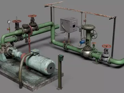 Centrifugal pump room 3D model