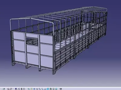 Auman C300B bed truck 3D model