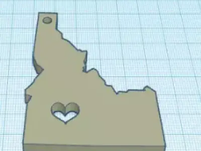 Idaho key chain 3D print model