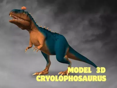 Cryolophosaurus Low-poly 3D model