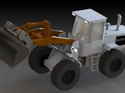 Back hoe Loader 3D model