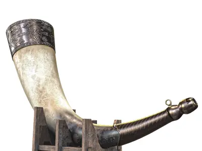 Viking Drinking Horn Low-poly 3D model
