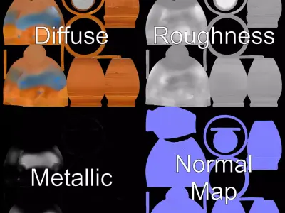 Terracotta Vase model pack Low-poly 3D model