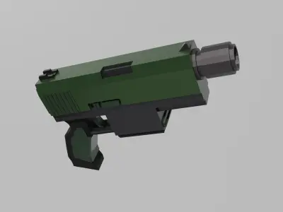 Warhammer 40k Stub Gun Low-poly 3D model