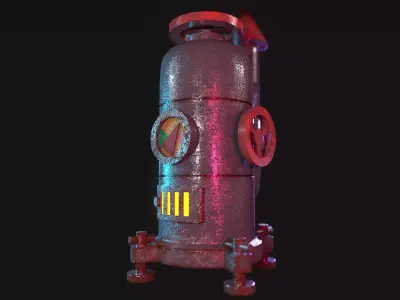 Classic Game Machine 3d low-Poly game-asset Low-poly 3D model