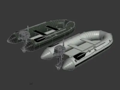Inflatable boats 3D model