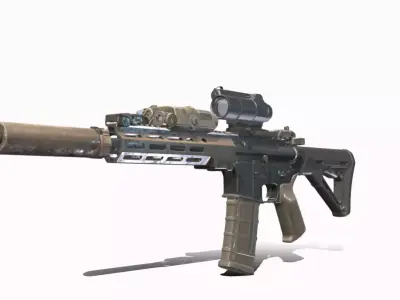 COLT M4A1 USASOC Low-poly 3D model