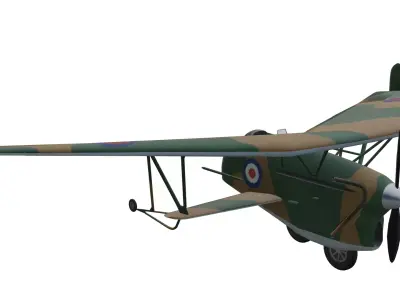 Westland-Hill Pterodactyl Low-poly 3D model