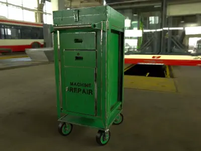 Mechanic Tool Box  Low-poly 3D model