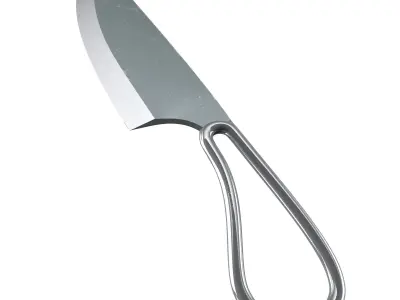 Short battle knife v3 Low-poly 3D model