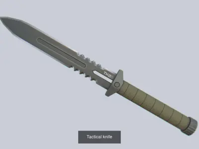 Tactical knife collection 3D Model Pack
