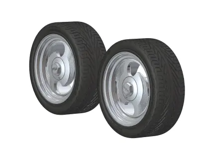 Wheels HRBB Deuce Ninja 18inch for your scale model 3D print model