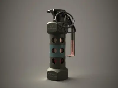 M84 stun grenade PBR low-poly game ready Low-poly 3D model
