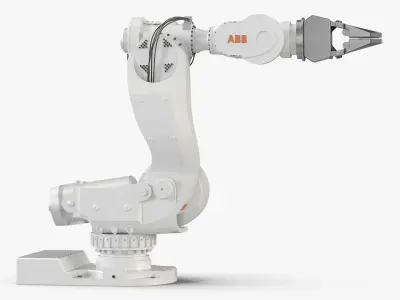  ABB 7600 Industrial Robot with Gripper White 