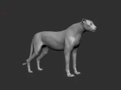 Cheetah statue  3D model