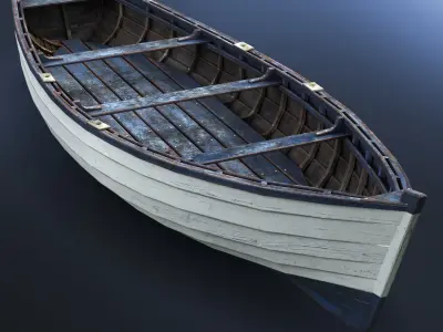Boat wooden 3D model