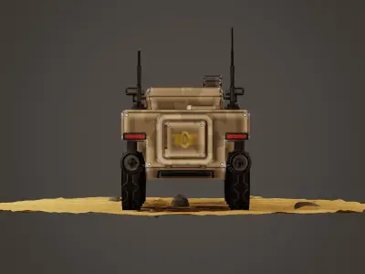 stylized soldier carrier Low-poly 3D model by cg-bro
