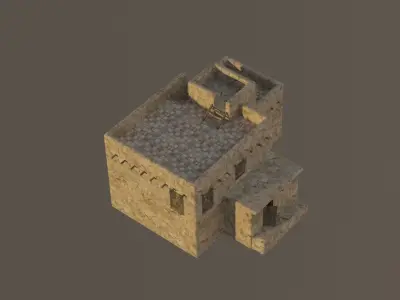 LowPoly Afghanistan House Free low-poly 3D model