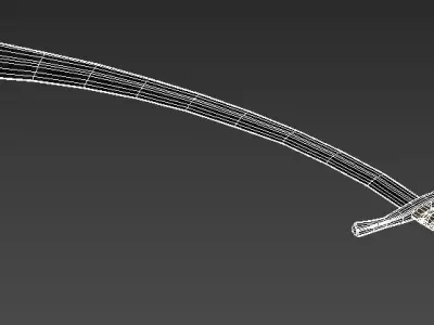 Scimitar sword Low-poly 3D model purchase