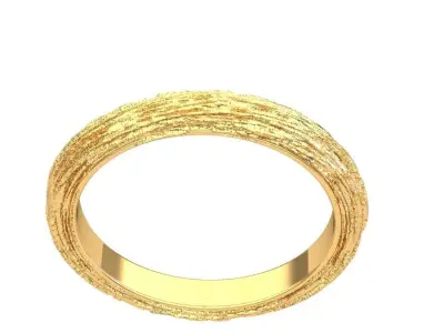 tree bark ring band 3D print model