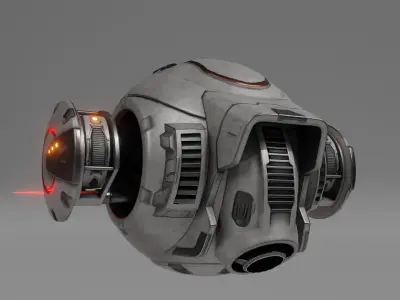 Sci-Fi Drone Low-poly 3D model shop