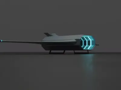 Concept aircraft Free low-poly 3D model