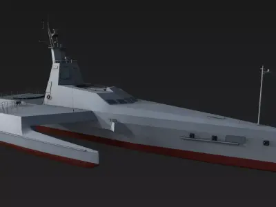 JARI-USV-A Low-poly 3D model